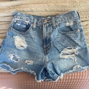 Madewell distressed denim shorts